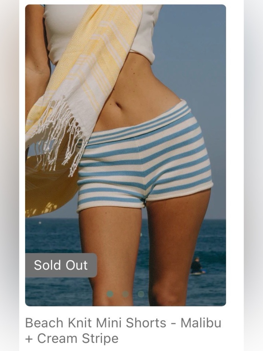 Daily Drills Beach Knit Mini Shorts